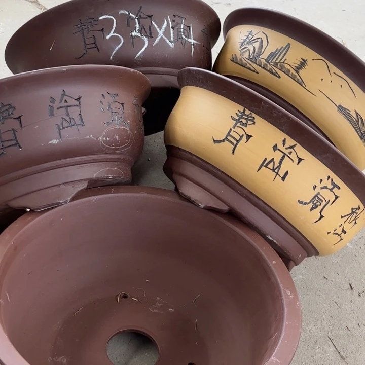 紫砂花盆100-5。   33-14。