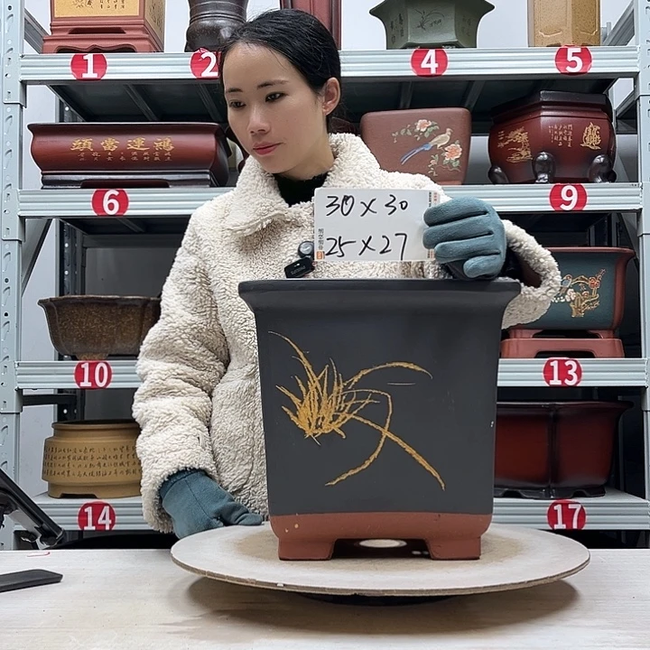 紫砂花盆紫砂花盆