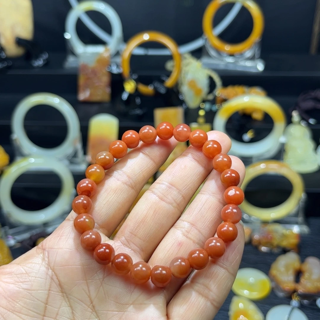 石英质玉（黄龙玉）未镶嵌手链