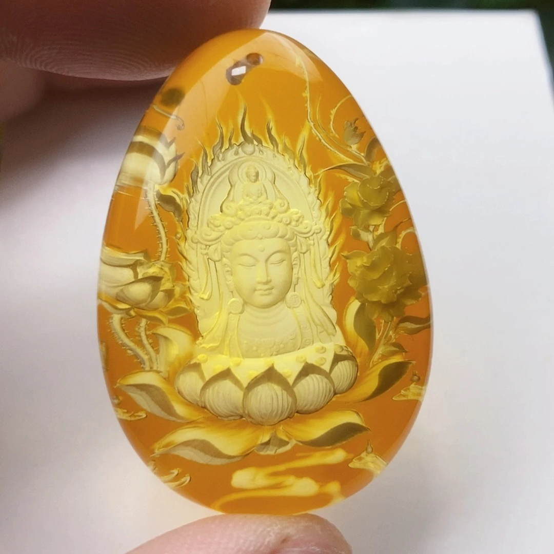 【闪购商品】金珀吊坠(不含链)未镶嵌