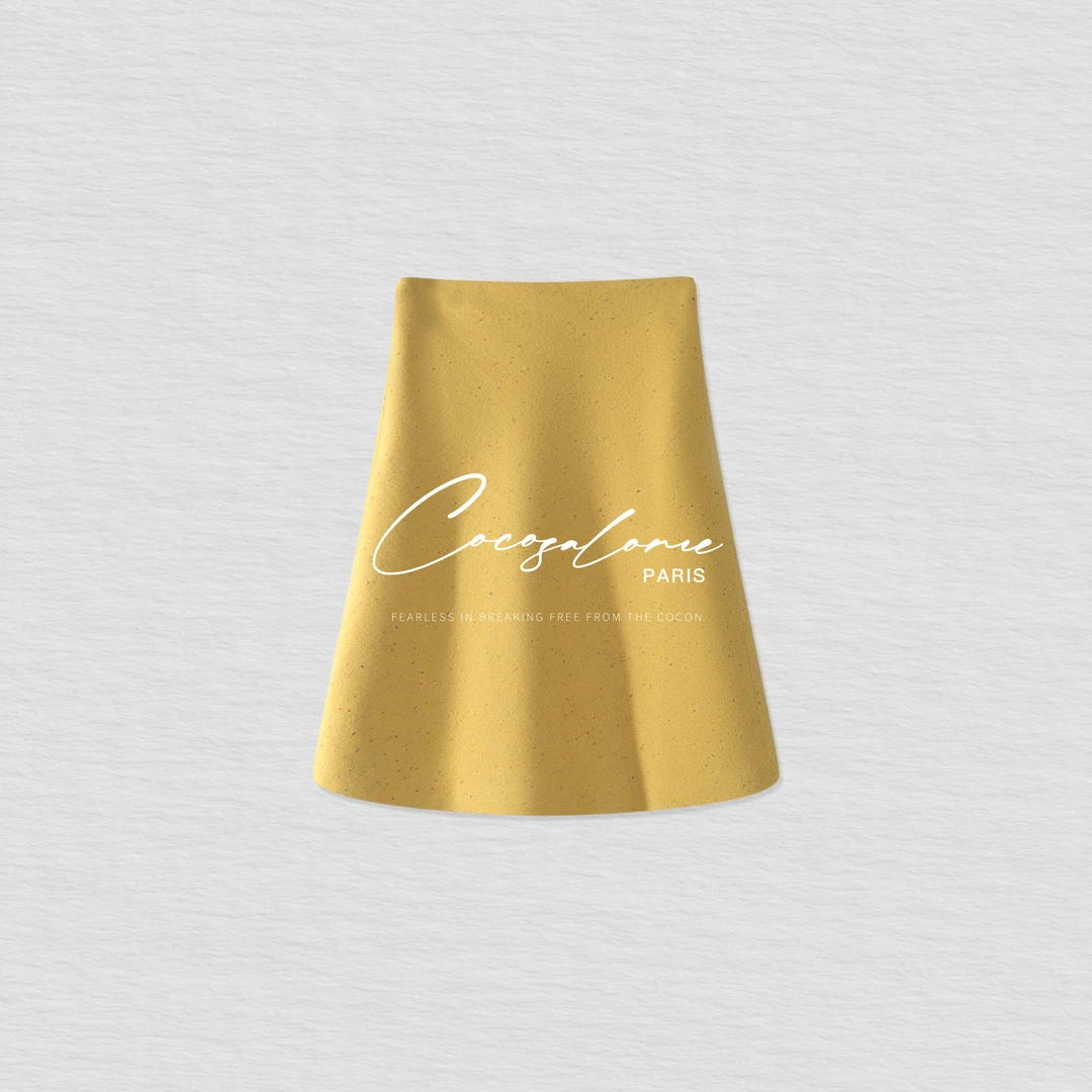 韩彬彬"谬缪半裙"100%绵羊毛A字保暖毛呢半身裙3562-8