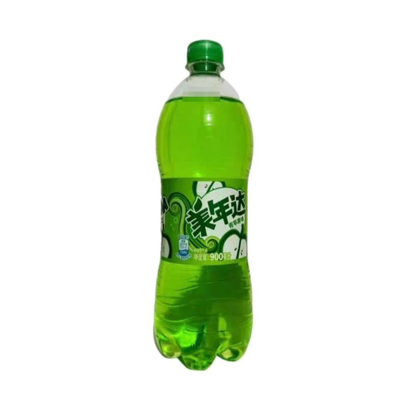 美年达青苹果味900ml/瓶