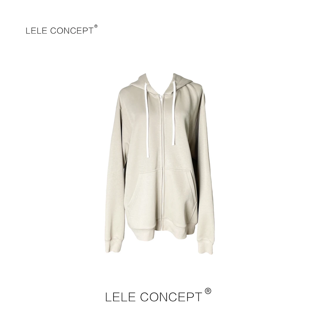 LELE CONCEPT | 「丽」休闲减龄连帽拉链卫衣Y0663