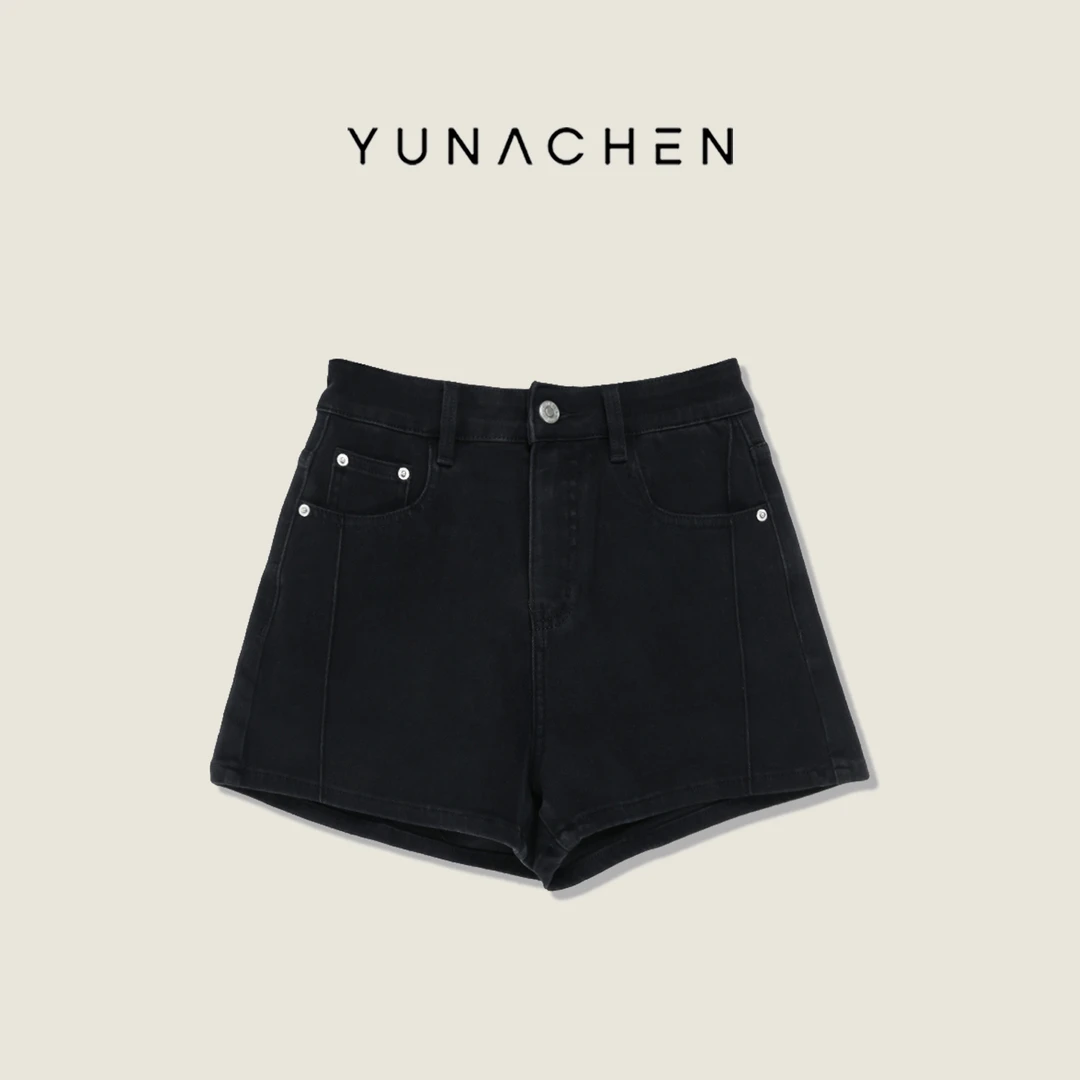 菠萝宝宝yuna【海盐水洗牛仔热裤】2025夏季新款女士牛仔短裤YG5