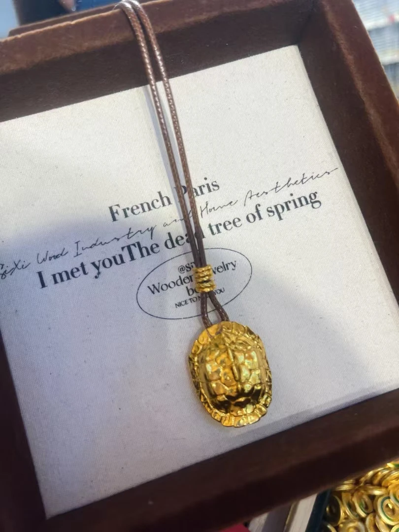 非金属棉绳项链 铢贮富甲一方.小金龟