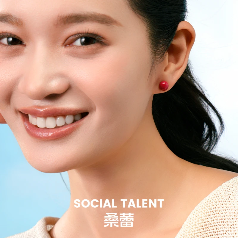 合金珐琅耳饰 【小糖豆】桑蕾耳钉简约时尚小众多巴胺耳饰紫色耳饰