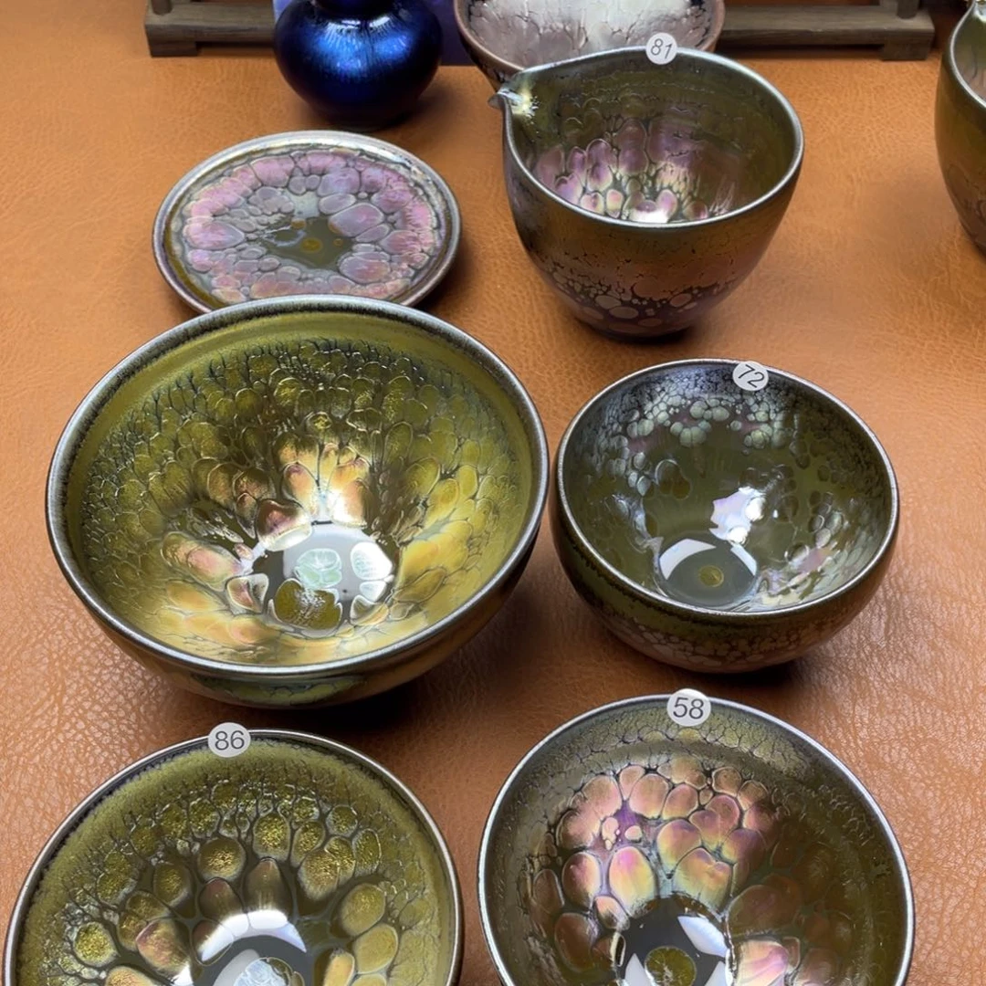 斌***原矿原釉建盏龙葵手工制作