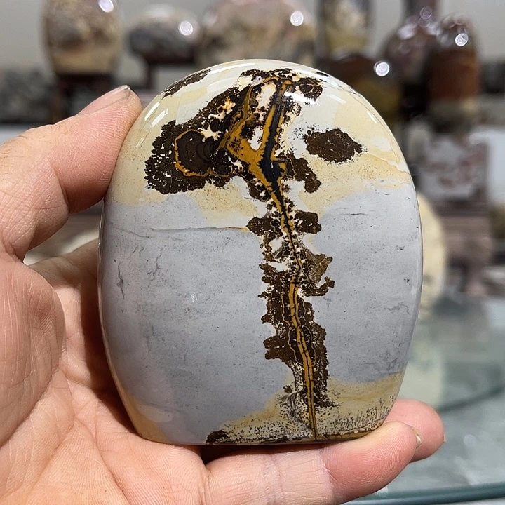 广西石6***8国画石摆件