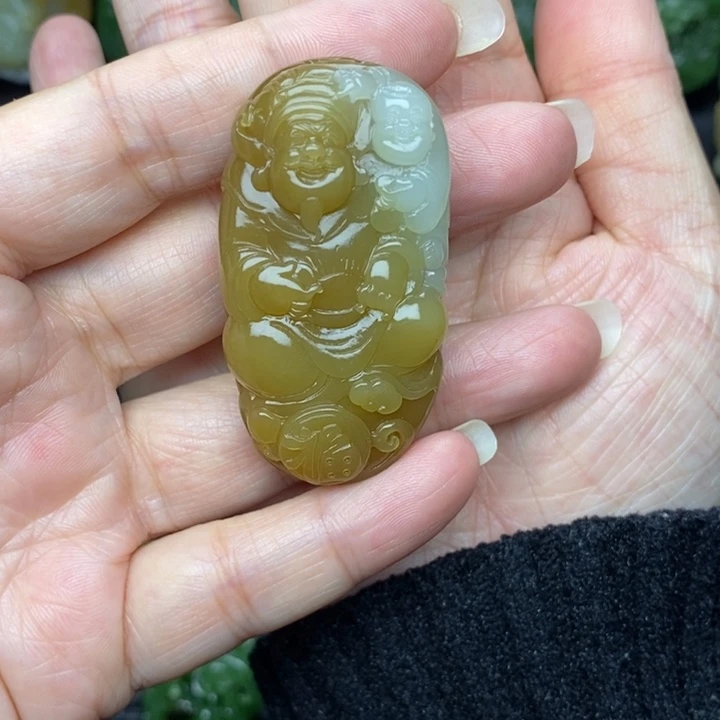 和田玉颈饰未镶嵌柠***@