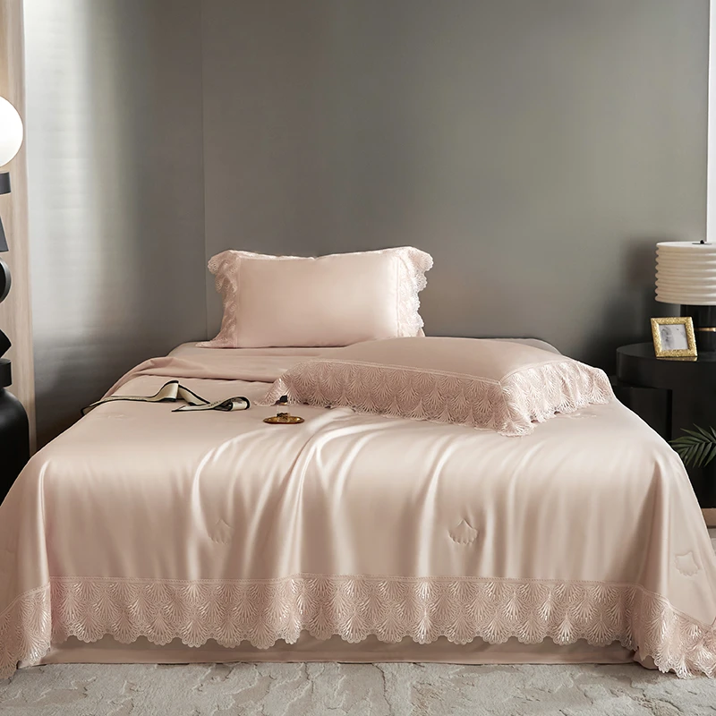 夏季新品莱赛尔天丝长绒棉夏被桑蚕丝填充夏凉被凉感空调被薄款