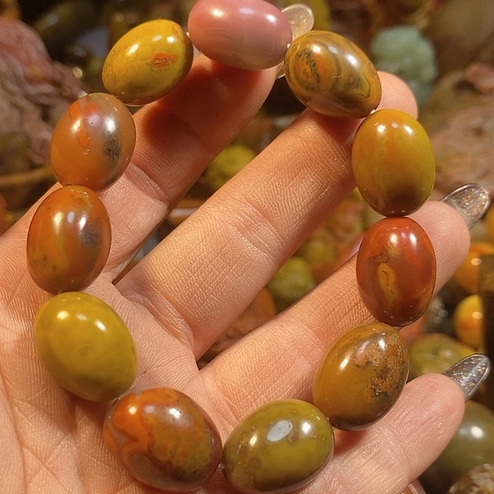 玛瑙/玉髓手链未镶嵌毒*