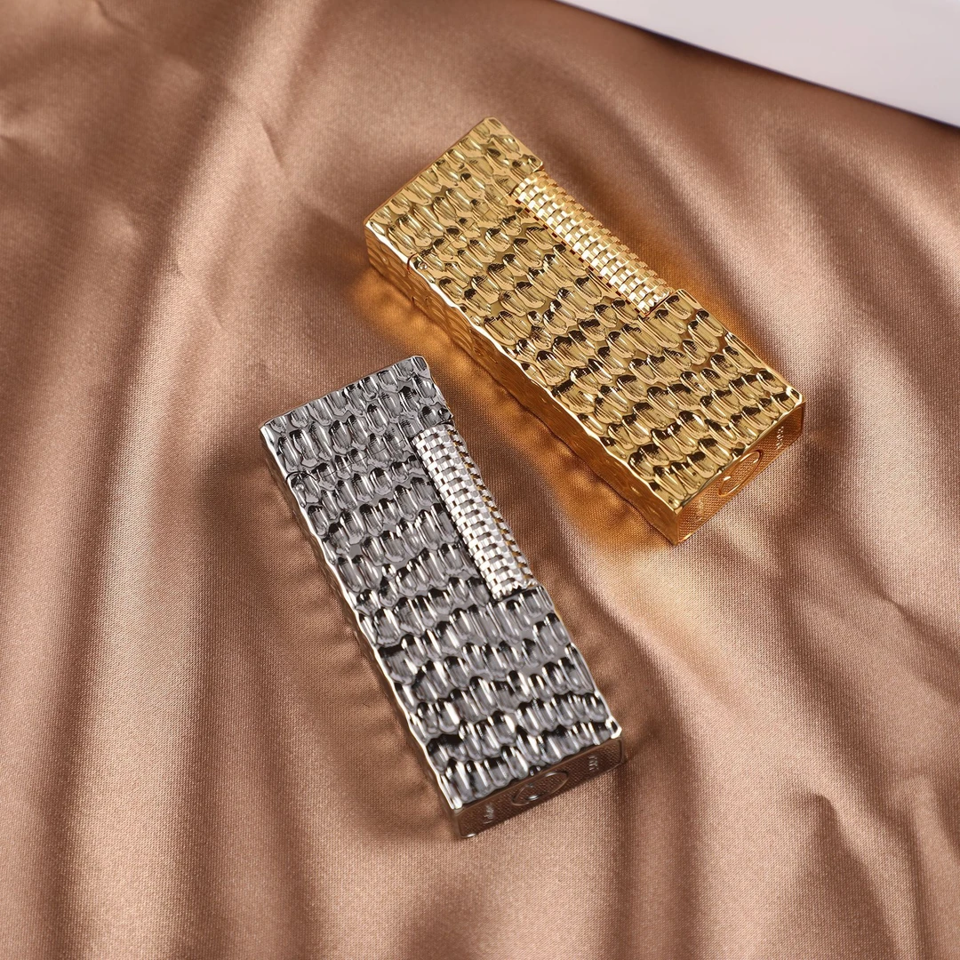 陨石坑高档复古煤油窄机手工精雕时尚个性送礼原装创意朗声打火机