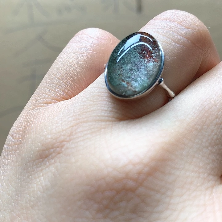 水晶水晶戒指银S925镶嵌