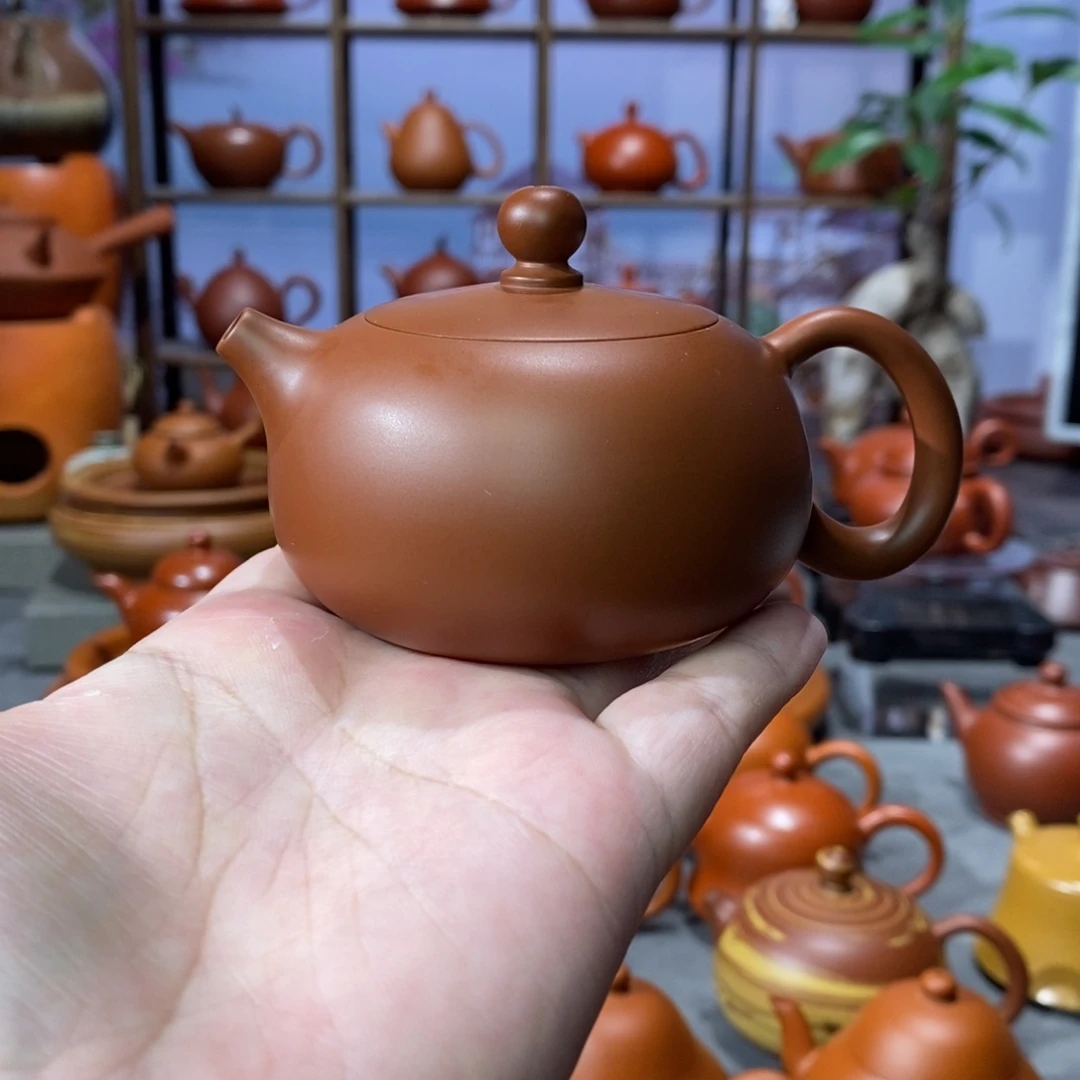 茶壶朱泥吴翰石矿朱泥西施壶110c
