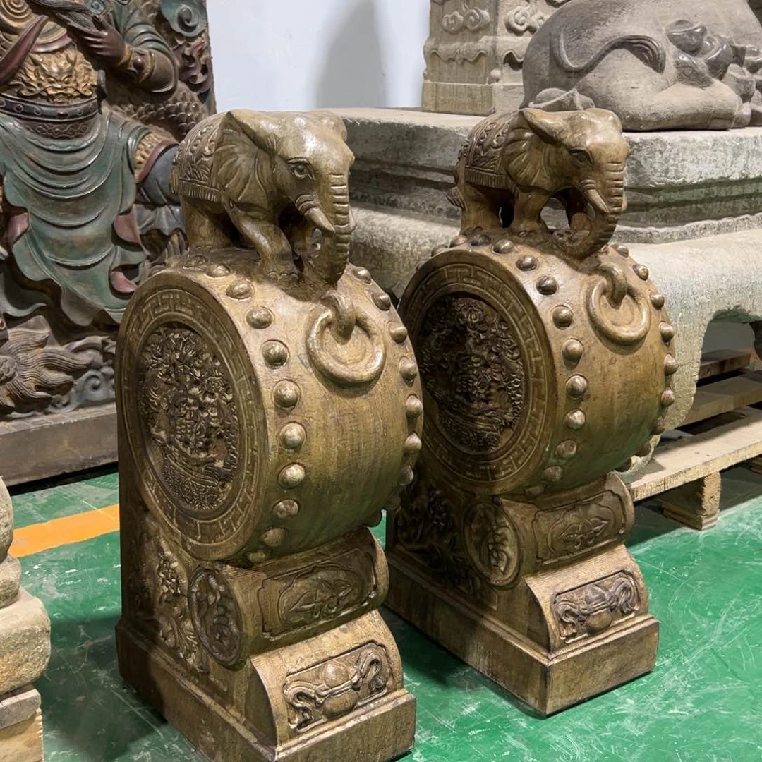 我****你天然石材，不包邮，门墩一对。