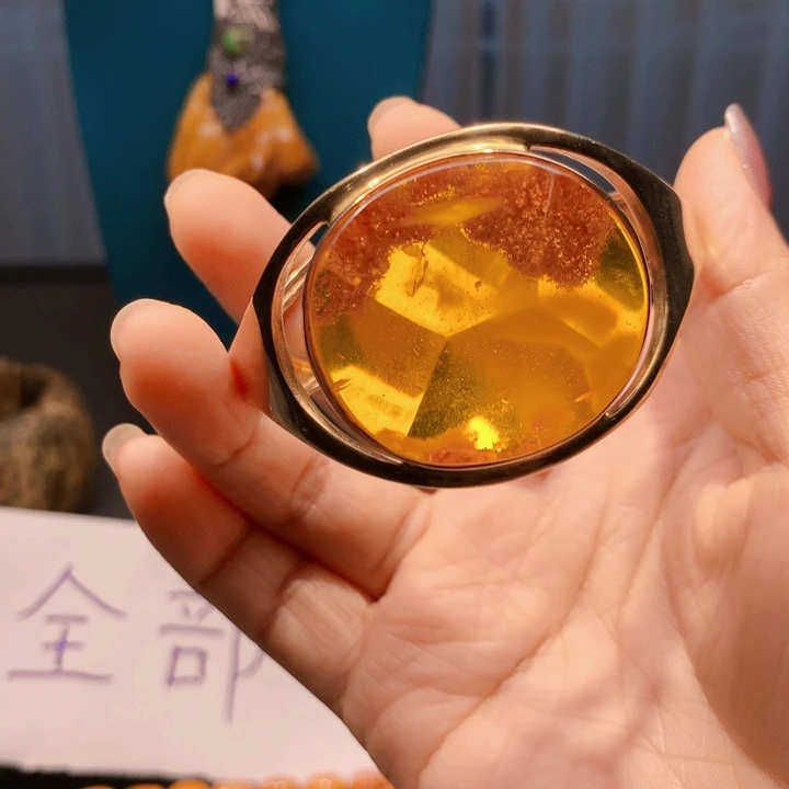手链琥珀未镶嵌波兰设计款琥珀蜜蜡