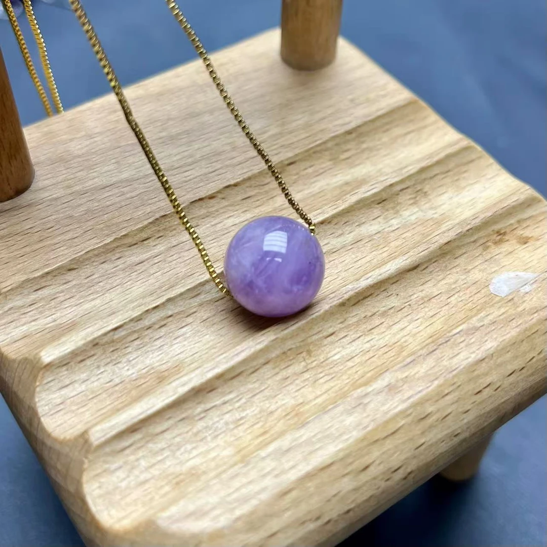 【遇见轻奢珠宝】天然水晶极光23单珠吊坠拍再多也只赠一条链【金色】