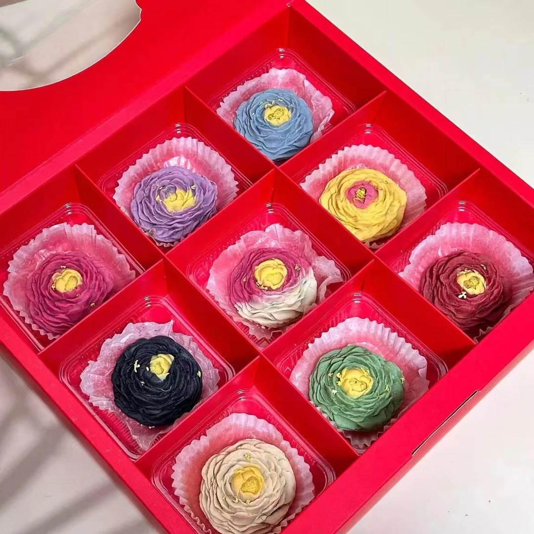 河南洛阳特产牡丹花酥礼盒伴手礼全幅九味九块儿装送礼品袋