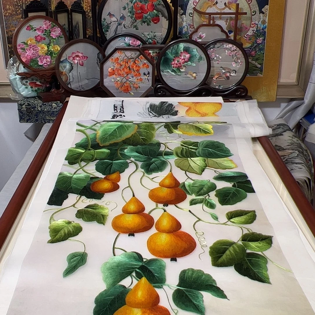 w***q刺绣纯手工刺绣画