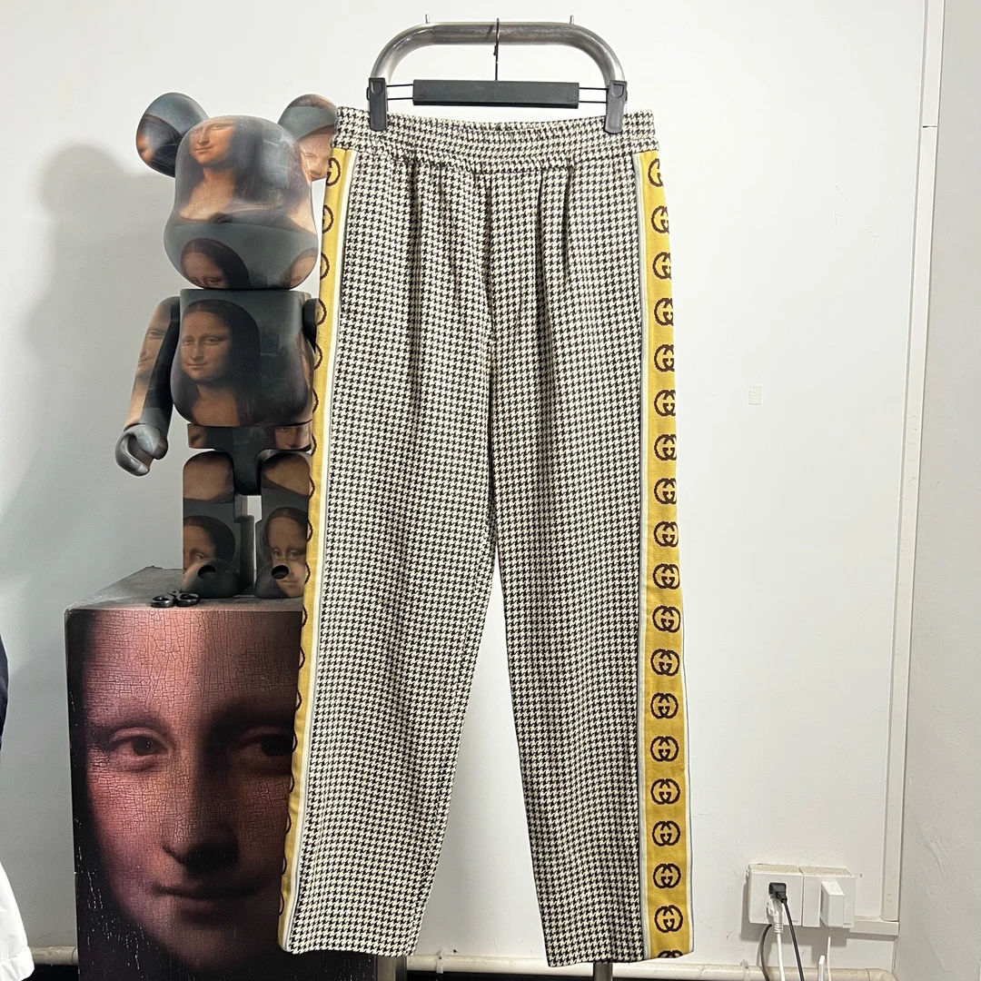 99新 GUCCI/古驰 千鸟格满印长裤V1809尺码44腰围37