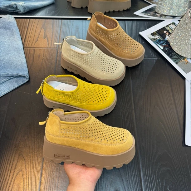 千之恋现货欧若风增高6CM2025夏季休闲时尚百搭厚底拖鞋女鞋5772