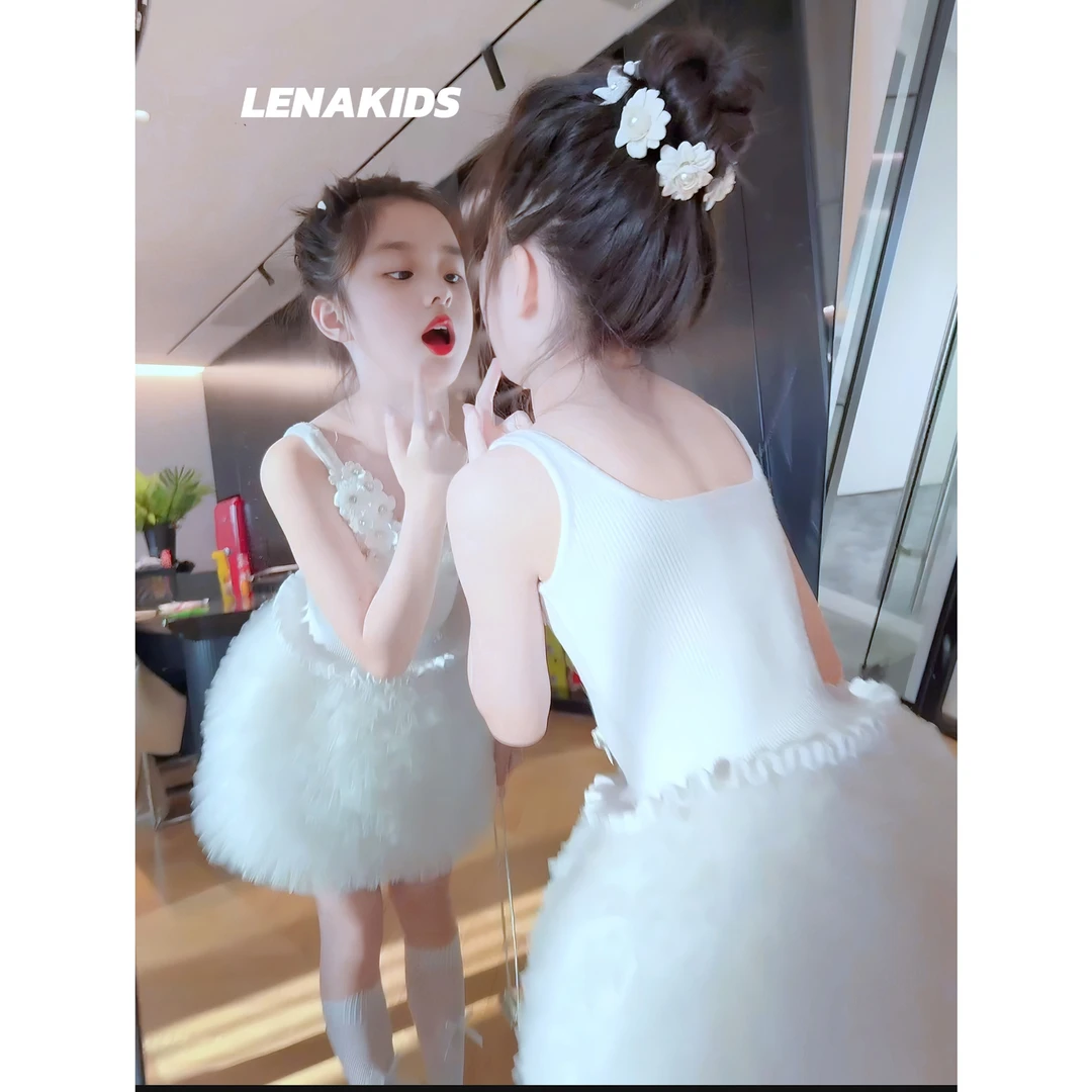 Lenakids【P·白月光系列·黑白天鹅裙】洋气高级女童25022801