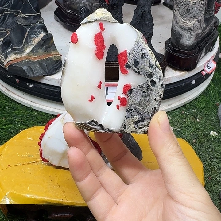 石材广****地灵璧石白灵玉八音磬