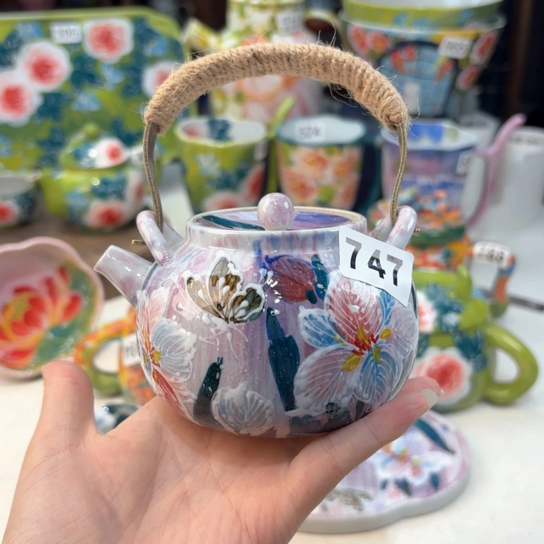 景德镇手绘高温釉下彩陶瓷茶具