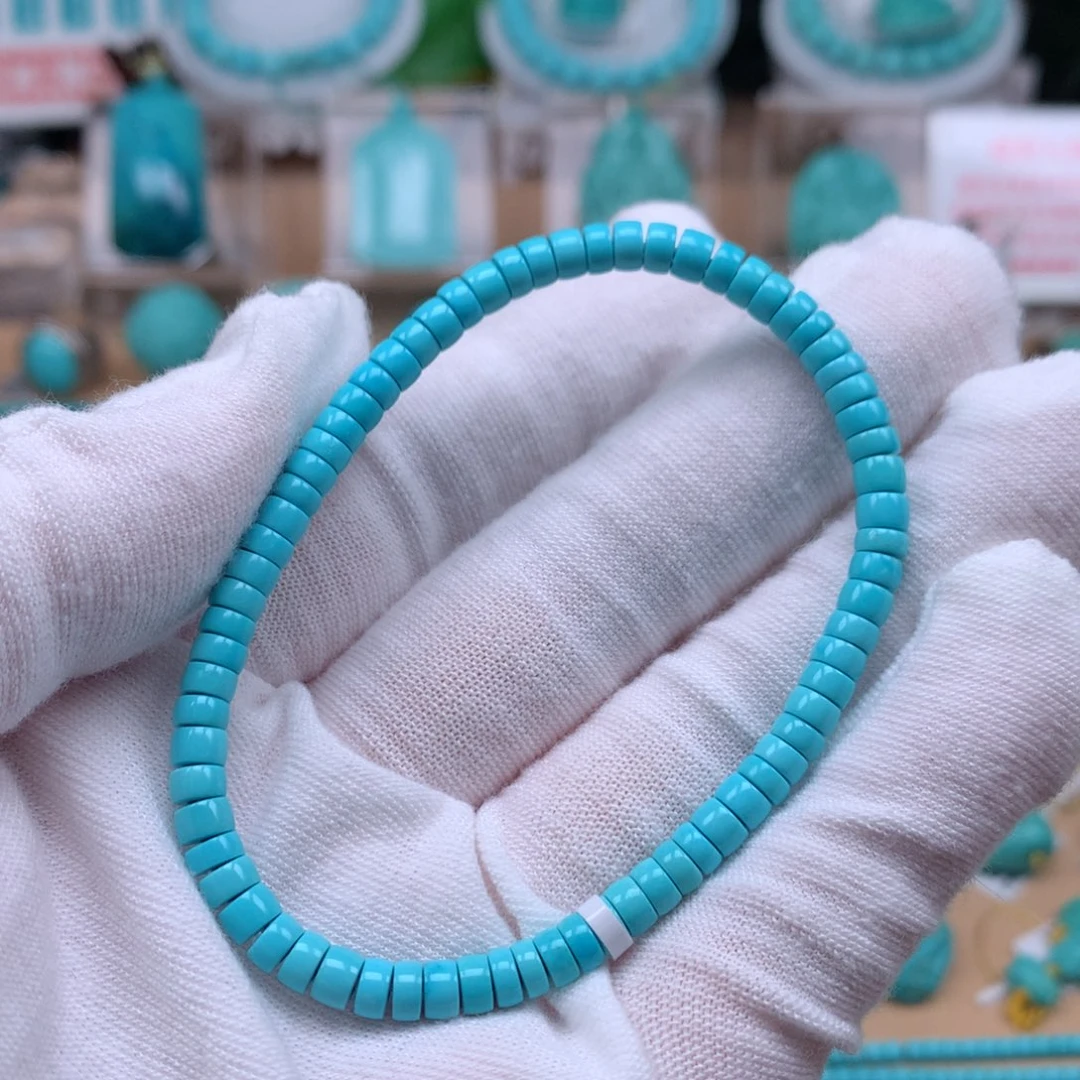 绿松石未镶嵌珠宝奇石4.5mm
