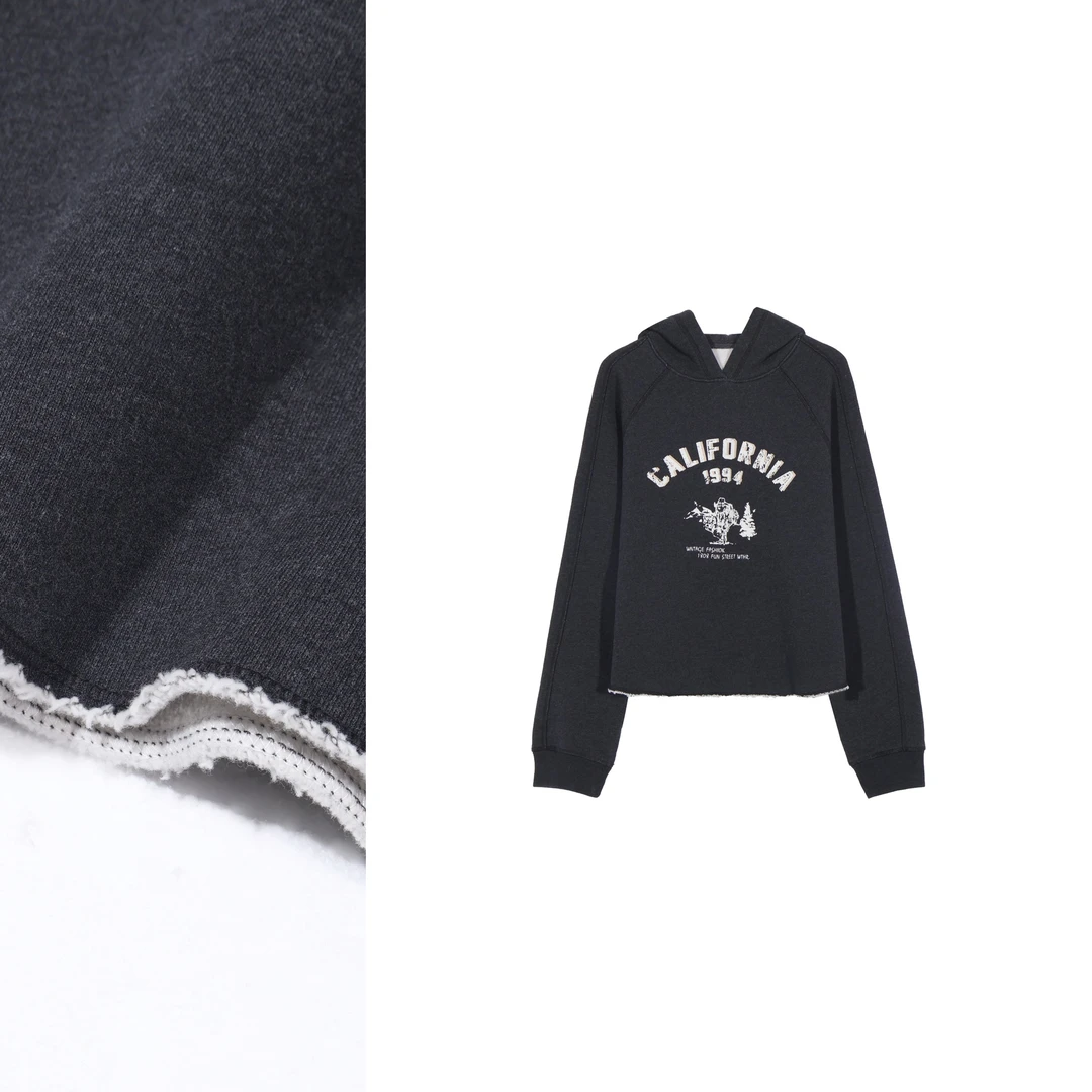 【大C严选】奢牌！定织480g棉一体绒美式复古小熊卫衣~