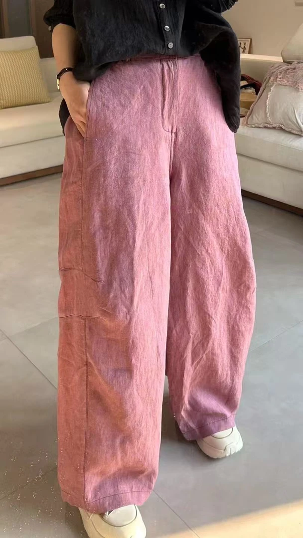 清之音*原创设计亚麻牛仔