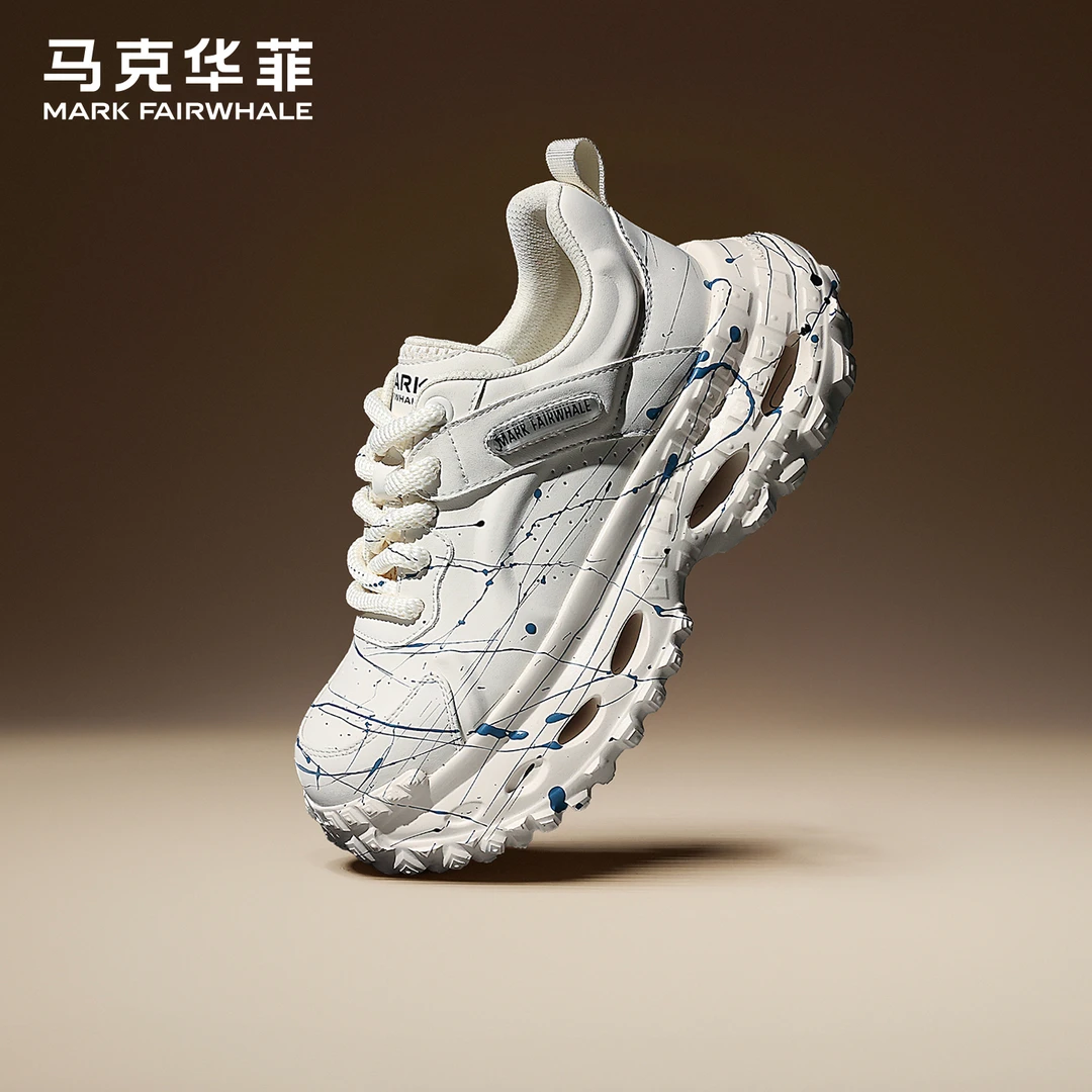 马克华菲轮胎鞋2025新款冬季白色百搭老爹鞋增高休闲鞋潮流男鞋子