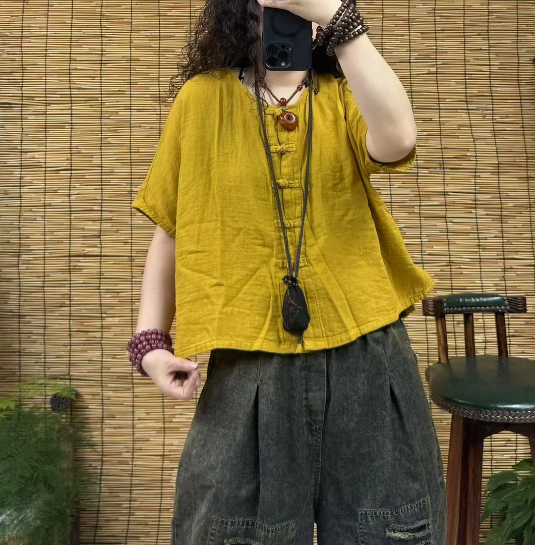 88023盘扣双层纱短款上衣（长50左右，90-150