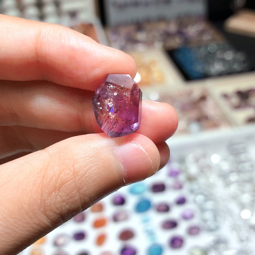 未镶嵌水晶珠宝半成品超七打孔不退换