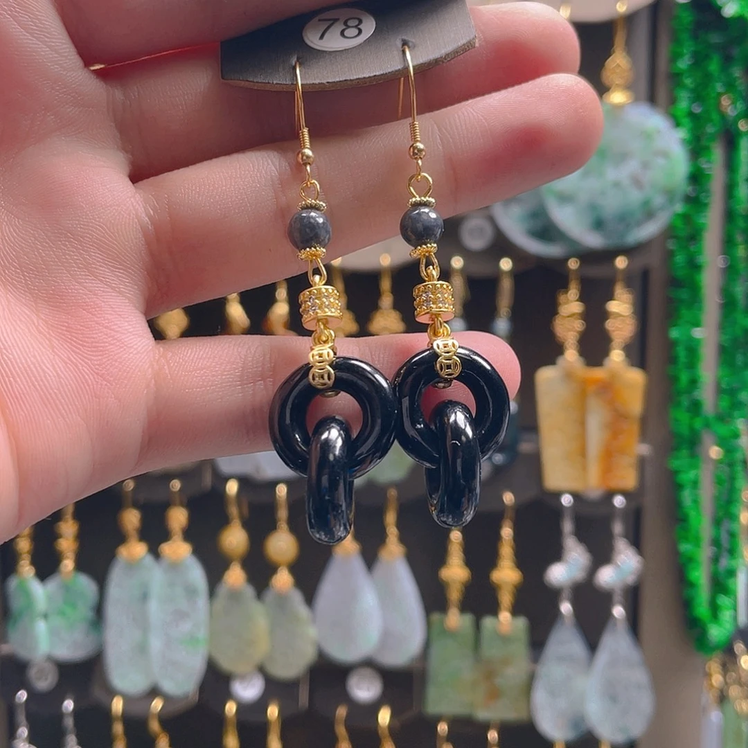 翡翠未镶嵌耳饰翡翠