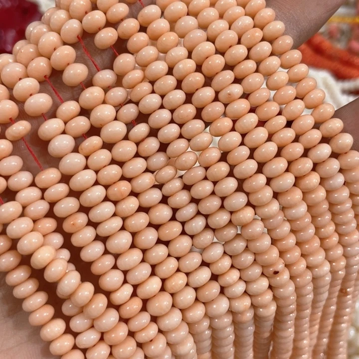 大理石非金属一条6mm粉色算盘珠