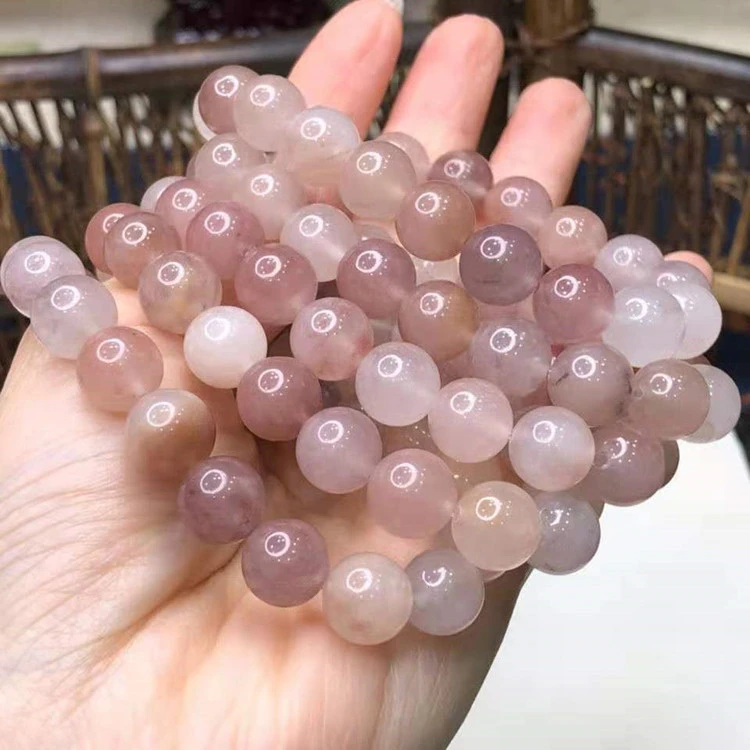 金丝紫罗兰圆珠玉石D414