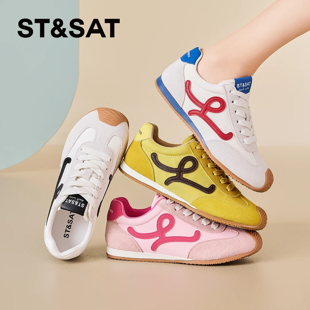 星期六女鞋透气低跟时尚休闲鞋防滑软底夏季球鞋明星同款百搭鞋子