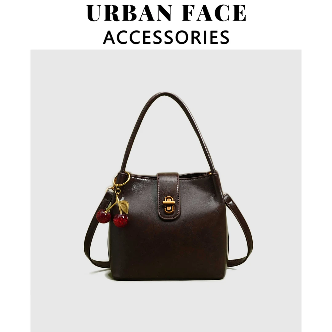 【赵露思同款】URBAN FACE小众高级感复古水桶包包女时尚百搭斜挎包