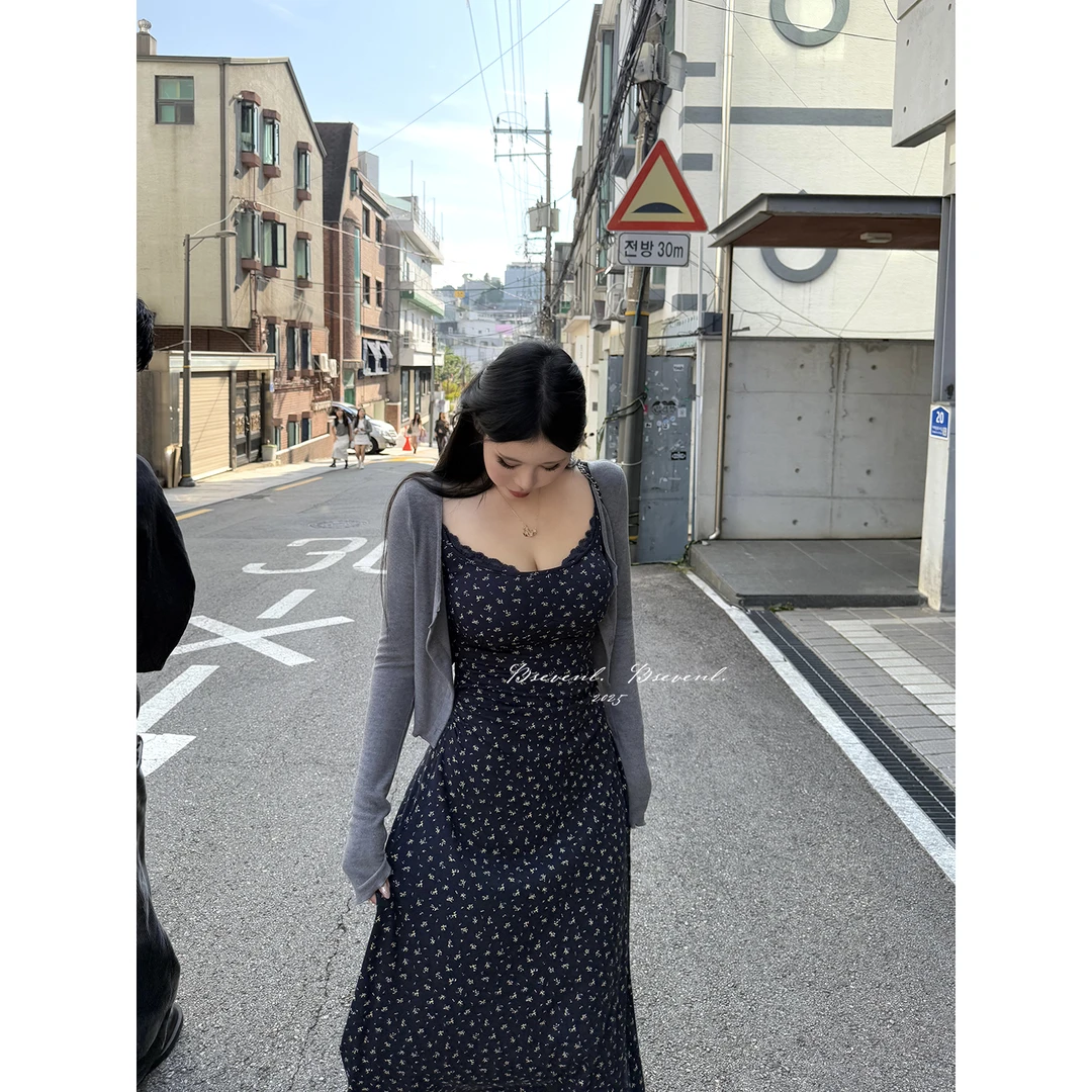 黑泽玄七BSEVENI“桑稚套装”偷偷藏不住3.0韩系小碎花两件套连衣裙