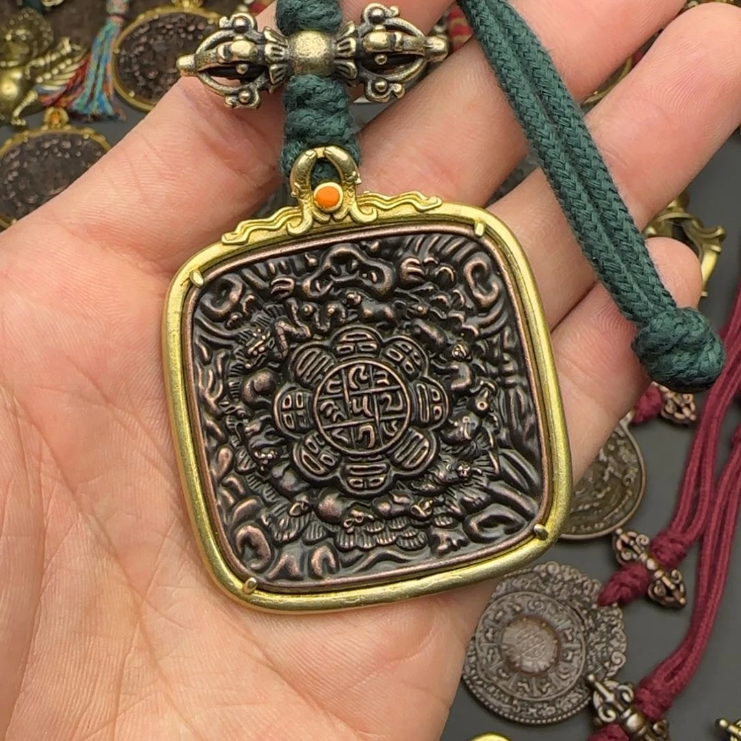 老铜九宫牌吊坠喜欢的来