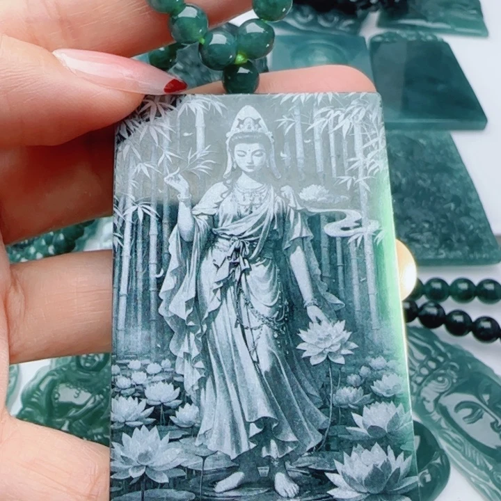 翡翠未镶嵌颈饰多样性发货天然A货翡翠