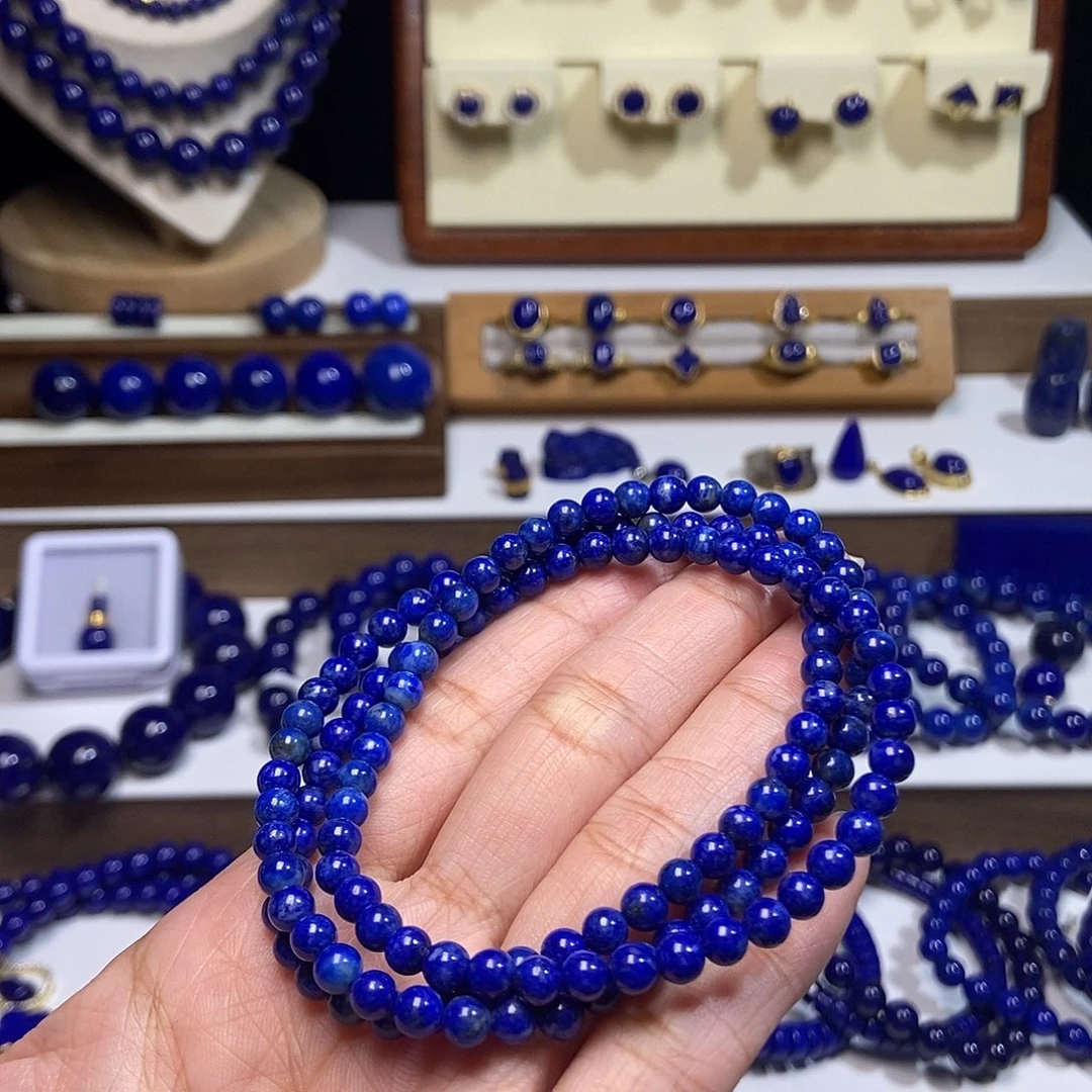 青金石未镶嵌4.7mm多圈