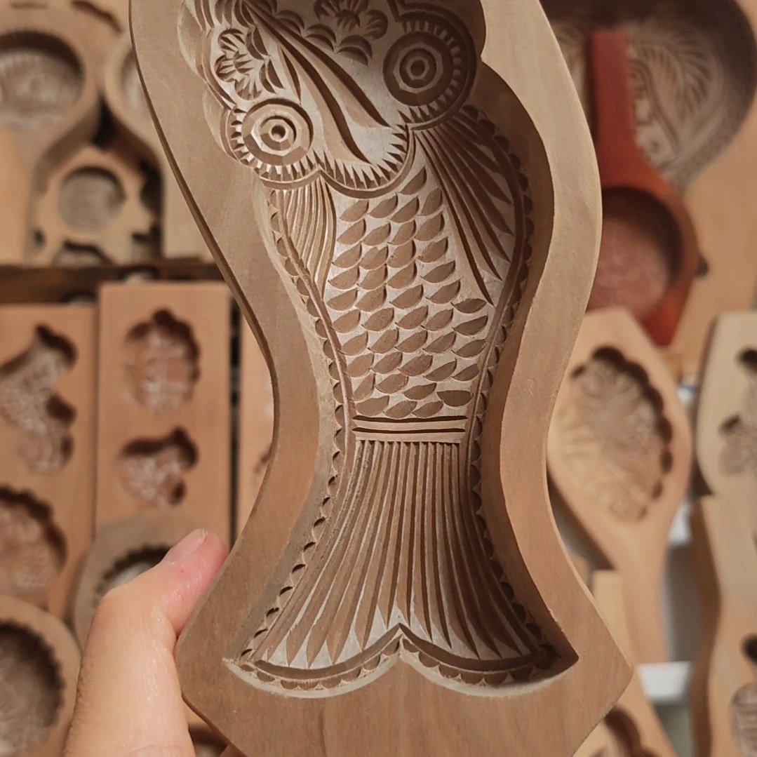 微微瑕中号鲤鱼纯手工雕刻