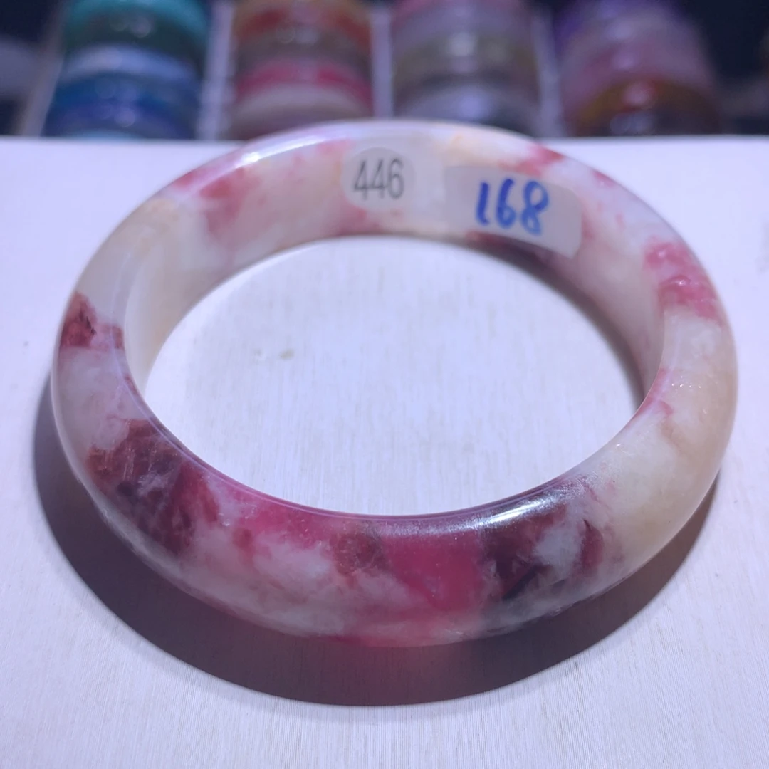 手镯水晶银S925镶嵌香芋奶盖58.5圈446