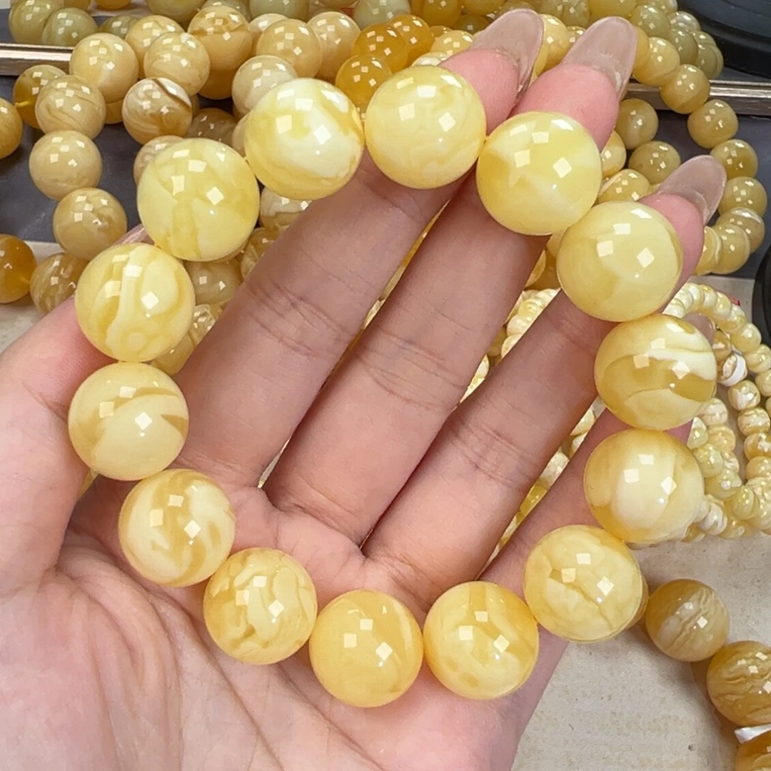 琥珀未镶嵌手链33.2妖花