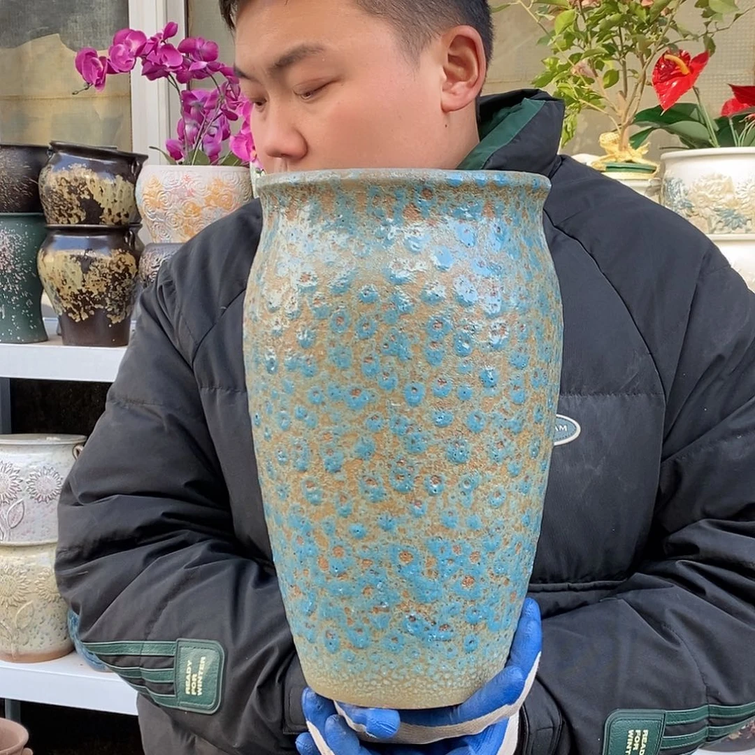 花盆紫砂口19高33