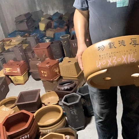 紫砂花盆手工制作