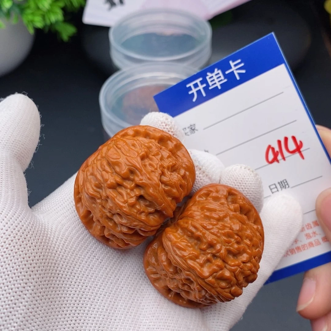 文玩核桃把件42球白414