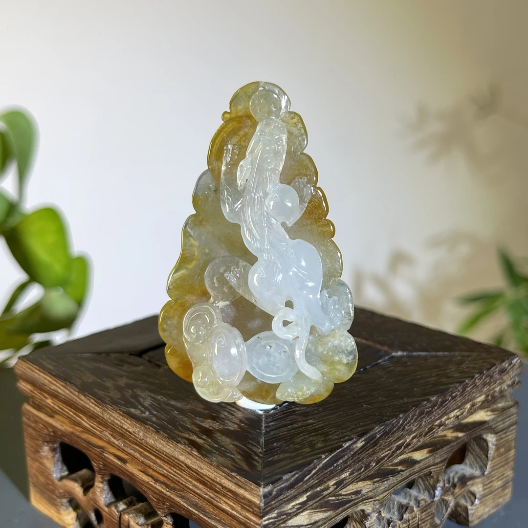 JXB18-121 天然缅甸A货翡翠 特色件